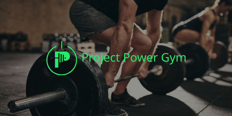 a gym member preparing for a deadlift